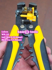 Kìm tuốt dây điện tự động bấm cos cắt đa năng Lekon WX-D2 0.25-6mm2