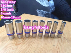 Bộ tuýp 3/8 inch dài 8 chi tiết 6 cạnh Kingtony 3508MR 10mm-19mm