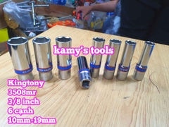 Bộ tuýp 3/8 inch dài 8 chi tiết 6 cạnh Kingtony 3508MR 10mm-19mm