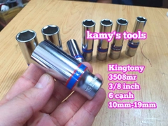 Bộ tuýp 3/8 inch dài 8 chi tiết 6 cạnh Kingtony 3508MR 10mm-19mm