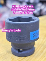 Đầu tuýp đen 1/2 inch Kingtony 6 cạnh 27mm 29mm 30mm 32mm 34mm 453527M 453529M 453530M 453532M 453534M