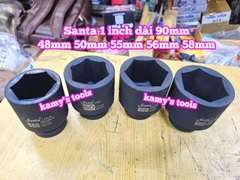 Đầu tuýp khẩu 1 inch Santa thép Cr-mo 46mm 48mm 50mm 55mm 56mm 58mm IM346 IM348 IM350 IM355 IM356 IM358