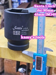 Đầu tuýp khẩu 1 inch Santa thép Cr-mo 46mm 48mm 50mm 55mm 56mm 58mm IM346 IM348 IM350 IM355 IM356 IM358