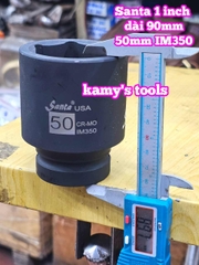 Đầu tuýp khẩu 1 inch Santa thép Cr-mo 46mm 48mm 50mm 55mm 56mm 58mm IM346 IM348 IM350 IM355 IM356 IM358