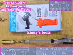 Thước đo dầu Richter 10 mét 465-ES/10m lá thước inox quả rọi bằng đồng ngắn S063 cao cấp chính hãng