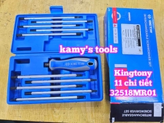 Bộ tua vít hai đầu 11 chi tiết hệ mét Kingtony 32518MR01