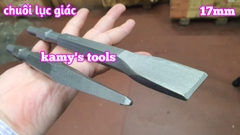 Mũi đục bê tông nhọn dẹp đuôi lục giác 17mm dài 275mm 262mm