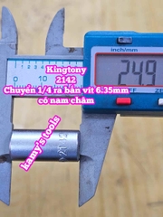 Đầu chuyển 1/4 inch sang bắn vít 6.35mm Kingtony model 2142 có nam châm