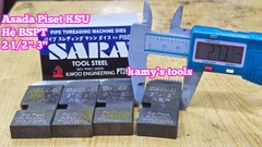 Dao tiện ren ống thép sắt tráng kẽm Asada Piset KSU hiệu Sara 2 1/2-3 inch 76mm-90mm hệ ren thông dụng BSPT