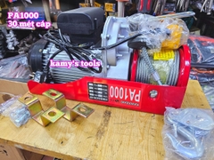 PA1000 Máy tời cáp điện loại treo mini Kawasaki 1000kg cáp đôi dài 15 mét 500kg cáp đơn dài 30 mét