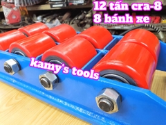 con rùa lăn máy 12 tấn model CRA-8 8 bánh xe, rùa chuyển hàng