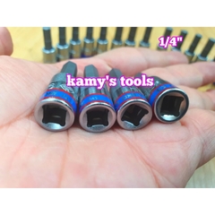 Tuýp lú đầu Lục Giác 1/4 inch Kingtony dài 37mm H3 H4 H5 H6 H7 H8 H10 203503 203504 203505 203506 203507 203508 203510