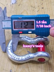 Ma ní omega chốt vặn ren 1.5 tấn 7/16 inch đường kính ty ren 12mm