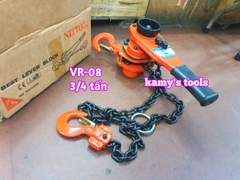 Pa lăng xích lắc tay Nitto 3/4 tấn (0.75 tấn) 1.5m (1.5 mét) VR-08 cao cấp