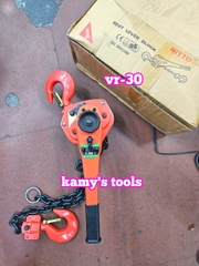 Pa lăng xích lắc tay Nitto 3 tấn 1.5m (1.5 mét) VR-30 cao cấp