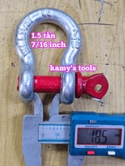 Ma ní omega chốt vặn ren 1.5 tấn 7/16 inch đường kính ty ren 12mm