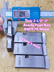 2 1/2-3 inch Dao tiện ren ống Asada Ksu Piset hiệu Unir BSPT hệ BSPT 76mm-90mm WTUA-0203