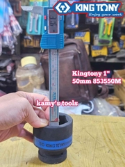 Đầu tuýp khẩu 50mm lỗ 1 inch 6 cạnh Kingtony 853550M