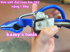 Kìm siết đai inox km-262 kamy tools, dụng cụ rút siết cảo căng dây đai inox tương tự s262 ybico