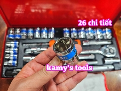 Bộ tuýp đầu khẩu 26 tiết 1/2 inch lục giác 8-32mm Hitman