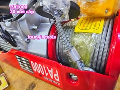 PA1000 Máy tời cáp điện loại treo mini Kawasaki 1000kg cáp đôi dài 15 mét 500kg cáp đơn dài 30 mét