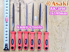 Bộ dũa giũa mini 6 cây Asaki AK-3898 cỡ 3mm 3x140mm