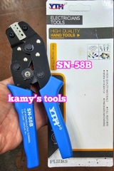 Kìm bấm cos 2 tầng YTH SN-58B = SN-28B + SN-48B dùng cho đầu cos Dupont 2.54/2.8/3.96/4.8/6.3 tiết diện 0.25-1.5mm2