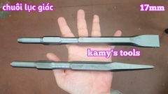 Mũi đục bê tông nhọn dẹp đuôi lục giác 17mm dài 275mm 262mm