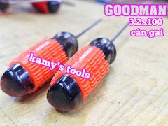 Tua vít cán gai Goodman 3.2mm dài 100mm bake dẹp 3.2x100mm 91304PH 91304STM