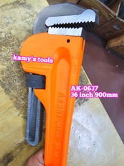 AK-0637 Mỏ lết răng cán bọc nhựa Asaki 36 inch 900mm kẹp ống tối đa 85mm