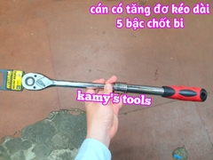 Cần siết tự động 1/2 inch Hotssman 72 răng cán có tăng đơ kéo dài 5 bậc chốt bi
