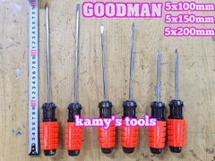 Tua vít cán gai Goodman 5mm dài 100mm 150mm 200mm bake dẹp 5x100mm 5x150mm 5x200mm 91504PH 91504STM 91506PH 91506STM 91508PH 91508STM