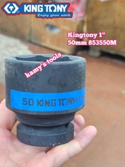 Đầu tuýp khẩu 50mm lỗ 1 inch 6 cạnh Kingtony 853550M