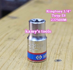 Đầu tuýp đầu khẩu E 1/4 inch dài 24mm Kingtony E4 E5 E6 E7 E8 model 237504M 237505M 237506M 237507M 237508M
