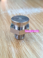 Vú mỡ gài đầu tròn đầu bằng 16mm tán 16.7mm răng 9.6mm và 12.6mm