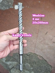Mũi khoan bê tông chuôi gài SDS-PLUS 4 me Weshine 20mm 20x260mm WS-342026