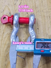 Ma ní omega chốt vặn ren 1.5 tấn 7/16 inch đường kính ty ren 12mm