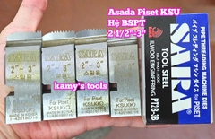 Dao tiện ren ống thép sắt tráng kẽm Asada Piset KSU hiệu Sara 2 1/2-3 inch 76mm-90mm hệ ren thông dụng BSPT