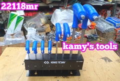 Bộ lục giác bi chữ T 8 chi tiết H2-H10 Kingtony model 22118MR có đế sắt