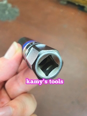 Đầu khẩu tuýp tháo mở bugi có nam châm 16mm 3/8 inch 6 cạnh dài 70mm Kingtony 366516