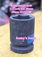 Đầu tuýp đen 1/2 inch Kingtony 6 cạnh 19mm 20mm 21mm 22mm 23mm 24mm 453519M 453520M 453521M 453522M 453523M 453524M