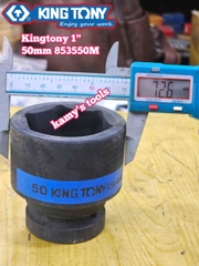 Đầu tuýp khẩu 50mm lỗ 1 inch 6 cạnh Kingtony 853550M