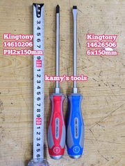 Tua vít đóng bake dẹp Kingtony PH2 6mm dài 150mm model 14610206 và 14626506