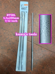 Giũa dũa tròn mài lưỡi cưa xích 5.5mm 7/32 inch STIHL dài 200mm