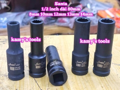 Tuýp 1/2 inch đen dài BÔNG 12 cạnh dài 80mm Santa 8mm 10mm 12mm 13mm 14mm IM508 IM510 IM512 IM513 IM514