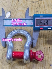 Ma ní omega chốt vặn ren 1.5 tấn 7/16 inch đường kính ty ren 12mm