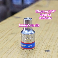 Đầu tuýp đầu khẩu E 1/4 inch dài 24mm Kingtony E4 E5 E6 E7 E8 model 237504M 237505M 237506M 237507M 237508M