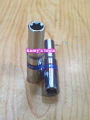 Đầu tuýp đầu khẩu E 1/4 inch dài 50mm Kingtony E4 E5 E6 E7 E8 model 227504M 227505M 227506M 227507M 227508M