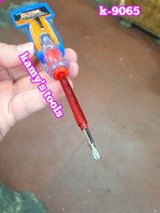 Bút thử điện 2 đầu 3.5mm dài 157mm Kapusi K-9065 100-500v, vít thử điện