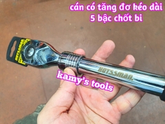 Cần siết tự động 1/2 inch Hotssman 72 răng cán có tăng đơ kéo dài 5 bậc chốt bi